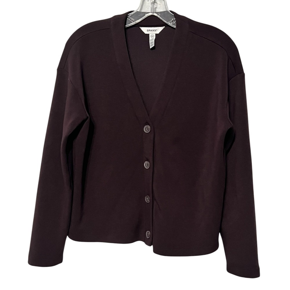 SPANX Brown Modal Blend Button Front Cardigan XS
